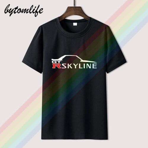 NISSAN GTR SKYLINE R34 T-SHIRT LOGO ACROSS THE FRONT