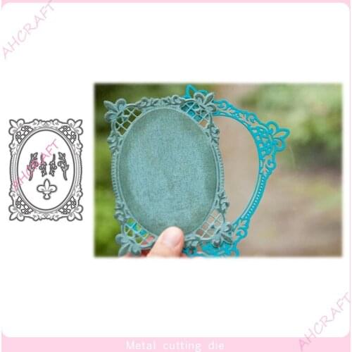 Rectangular Lace Frame Metal Cutting Dies for DIY Scrapbooking Photo Album Decorative Embossing PaperCard Crafts Die2021