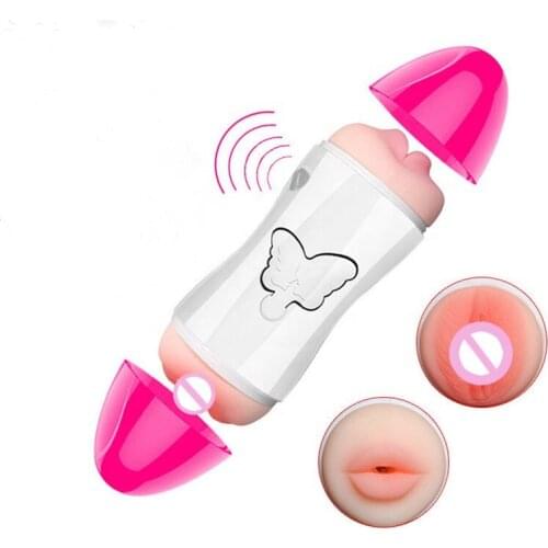 Vagina Oral Sex Toy Cup Real Pocket Pussy Male Masturbator Sex Vibrator