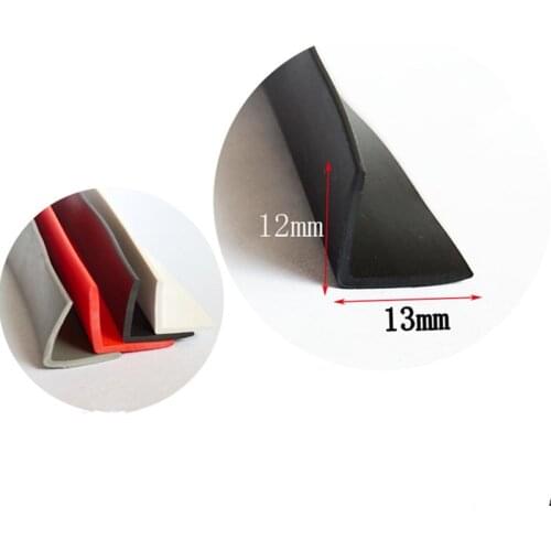 Custom Rubber Angle Corner Protecor Edge Encloser Shield Collision Avoidance Gasket L Strip 13x12mm Black Gray Red White