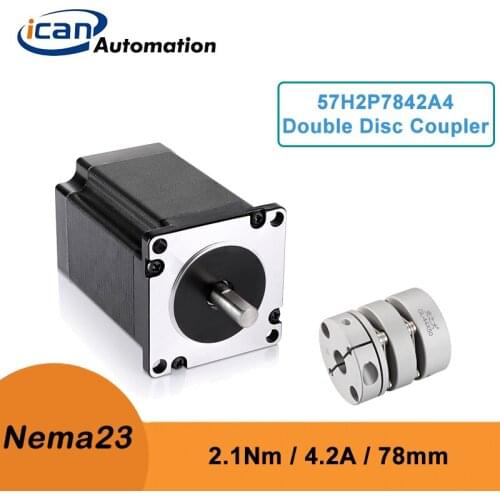 ICAN Stepper Motor 23 2.1Nm 4.2A Flange Shaft Coupling For Motor Cnc