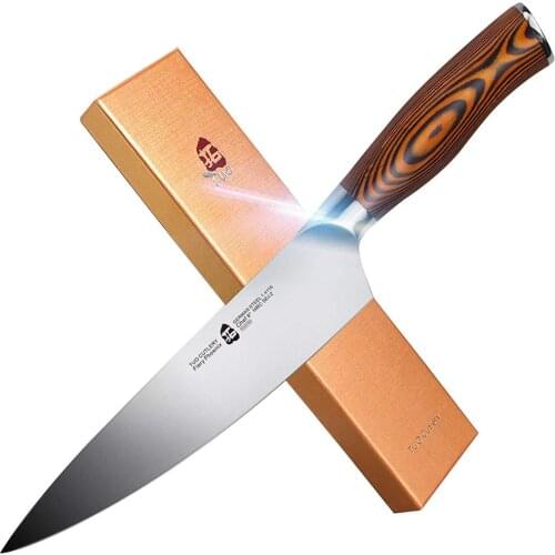 TUO CUTLERY Chef Knife,German 1.4116 High Carbon Stainless Steel Kitchen Chefs Knife,Non-slip Ergonomic Pakkawood Handle - 8