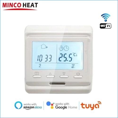 220V Tuya Smart LCD Screen Room WiFi Thermostat Temperature Controller for Water/Electric floor Heating Water/Gas Boiler