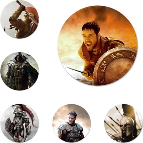 Gladiator Icons Pins Badge Decoration Brooches Metal Badges For Backpack Decoration 58mm
