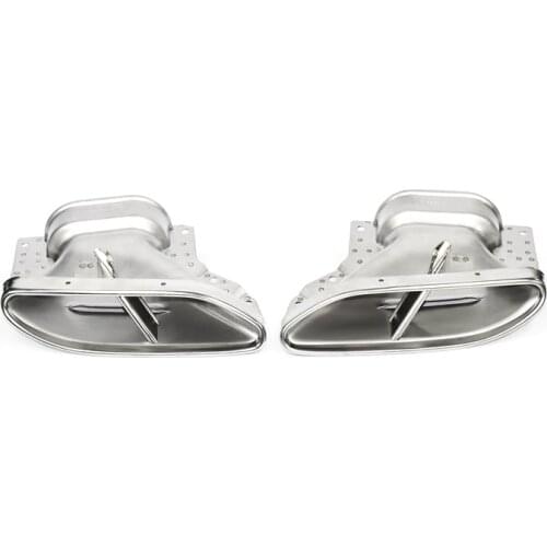 1 pair Car Exhaust Pipe Stainless Steel Exhaust Pipe Muffler Tips For Benz Class S W222 S320 S400 S500 S600 Tailpipe Nozzle