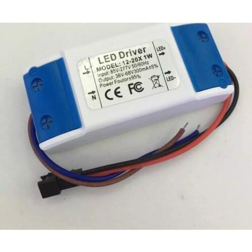 10pcs 4W-36W 300mA LED driver, 110V 120V 220V 230V 240V lamp power supply DC12-130V high quality