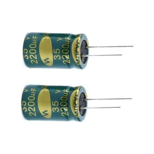 10 pcs Electrolytic Capacitors High Frequency 35V 2200UF 16*25MM Aluminum Electrolytic Capacitor