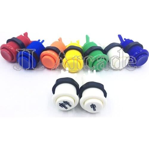 20PCS/Lot Original Happ Standard American Push Buttons(Short one) With Microswitch For Arcade Machine Mame Jamma PC Games
