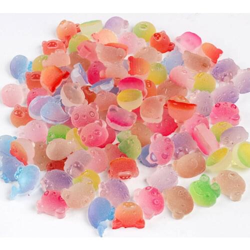 20pcs/50pcs Cute Animals Artificial Soft Candy Ornament DIY Craft Supplies Arts Decor Girl Hair Accessories Material