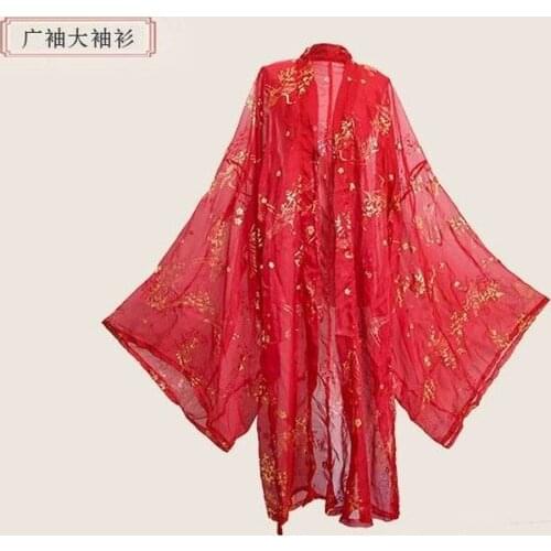 2021 Hanfu Coat Black Red Hanfu Cardigan Women Costume Chinese Coat Cosplay Costumes Hanfu Chiffon Green Ancient Chinese Costume
