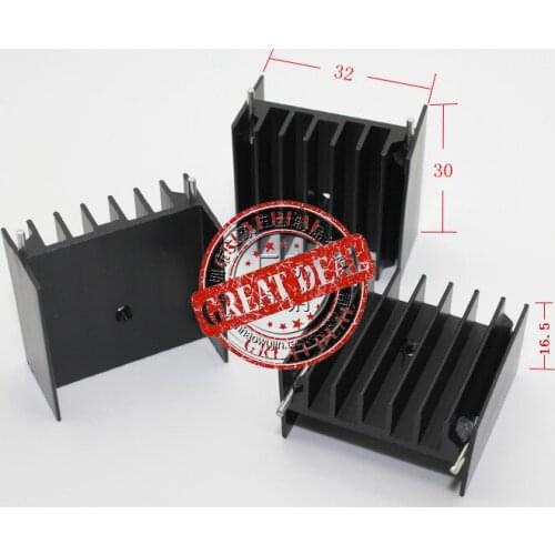 Free Ship 100pcs high quality aluminum heatsink 30*32*16.5MM TO-3P heatsink TO-247 Aluminum radiator with pin
