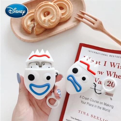 Cartoon Toy Story White Forky Apple AirPods2 Wireless Earphone Case Silicone Anti-drop Earphone Case
