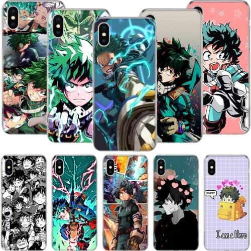 My Hero Academia Izuku Deku Phone Case For iPhone 11 12 Pro XS XR X Max 7 8 6 6S Plus Mini + 5 SE Pattern Customized Coque Cover