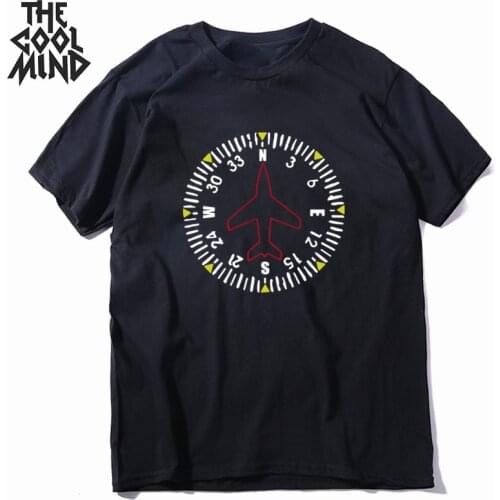 COOLMIND 100% cotton loose o-neck place print men T shirt casual short sleeve tshirt mens tee shirts summer t-shirt PL0155