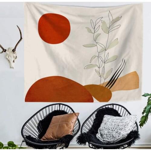 Nordic Style Tapestry Modern Simple Pattern Wall Hanging Living Room Decor Functional Picnic Cloth Chic Home Ornaments