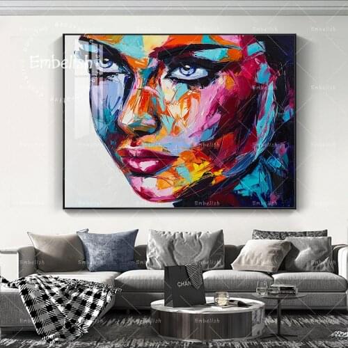 Large Size Fantasy Woman Face HD Print Canvas Oil Paintings Modern Wall Art Posters For Living Room Home Decor Pictures