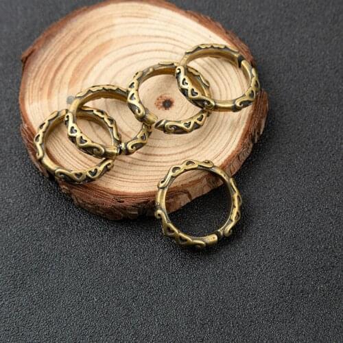 Brass vintage key ring keychain