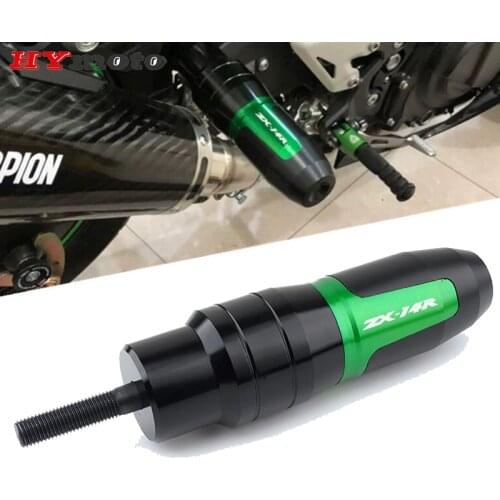Hot Deals High Quality Motorcycle CNC Accessories Crash Pads Exhaust Sliders Protector For KAWASAKI ZX14R ZZR 1400 ZX-14R NINJA