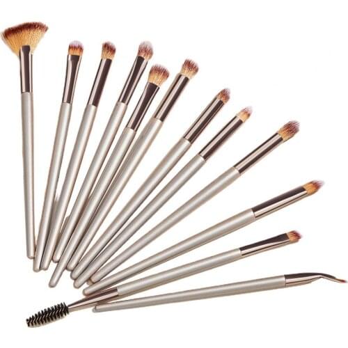 Multifunctional 12Pcs/Set Stylish Novice Cosmetic Brush Set Multi-use Cosmetic Brushes Exquisite for Beginner