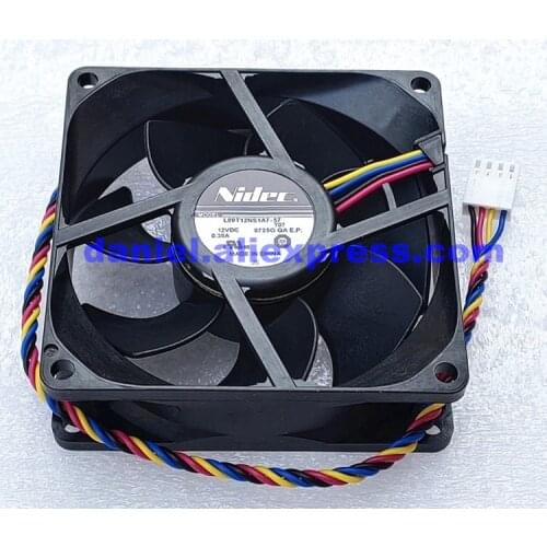 Original L80T12NS1A7-57 12V 0.38A 8025 4-wire hydraulic speed regulating fan