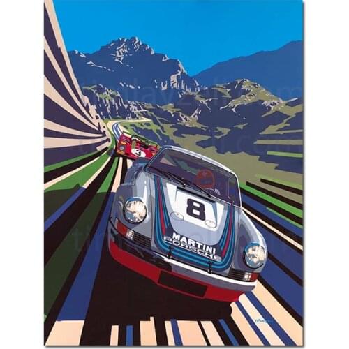 24 hOURS OF LE MANS Racing Car Poster Canvas Painting Poster Print Wall Art Picture For Living Room Home Decor Frameless