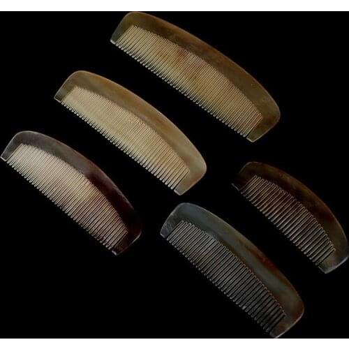 Natural Amber Ox Horn Comb Of Hair No Static Health Care Hair Brush Hairdressing Comb For Hair