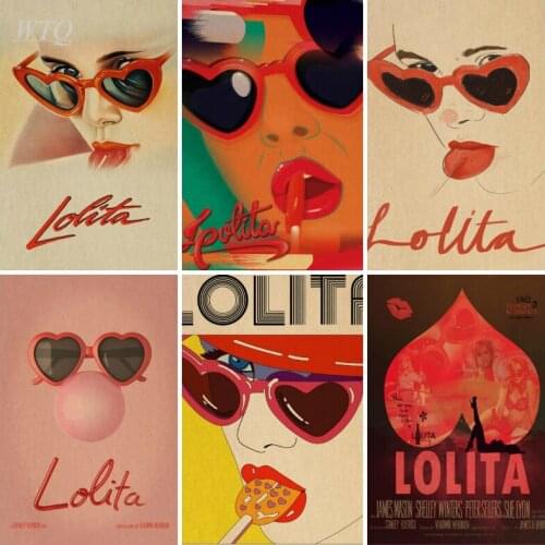 Retro Poster Adrian Lyne Movie Lolita Anime Posters Wall Posters Home Decor Wall Art Canvas Painting Photos for Childrens Room