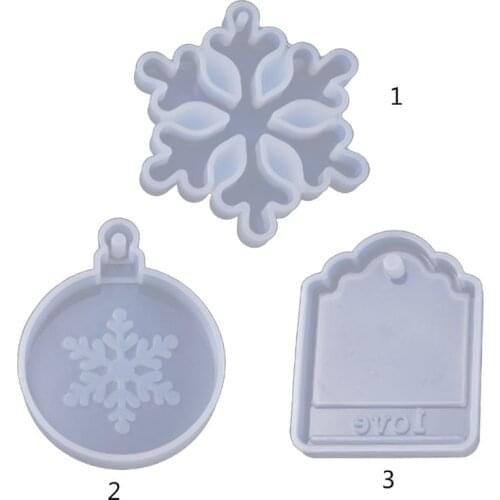 Christmas decoration christmas tree snowflakes silicone mold DIY Crafts Jewelry Making Tool