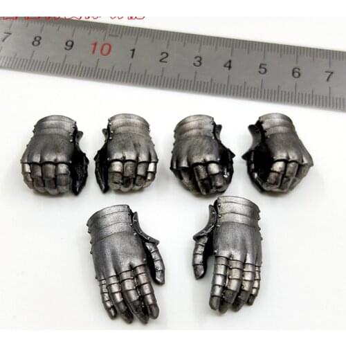 TBLeague 1/6th Hand Model 6PCS/SET Model PL2020-173 B Knight Of Fire Silver Version For Mostly 12 inch Women Doll Accessories
