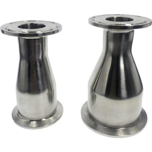 WZJG 3/4"- 4" Pipe OD 19mm to 102mm Sanitary Tri Clamp Ferrule Reducer Weld SS316 Reducer Pipe Connector