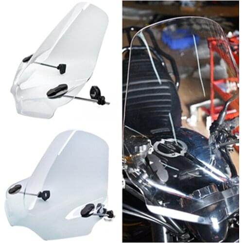 Motorcycle Windscreen Windshield Wind Deflector Fit for Universal Motorbike Windshield Motorcycle Harley Honda Yamaha Kawasaki