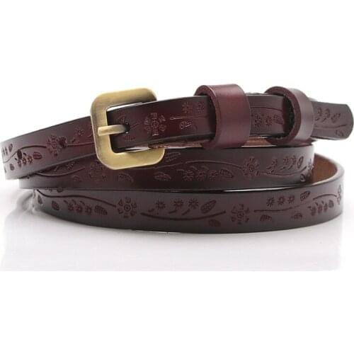 Cowhide Womens Thin Belt Trendy Wild Dress Decoration Belt Student Casual Trousers Belt Width Buckle Width Buckle Length Style