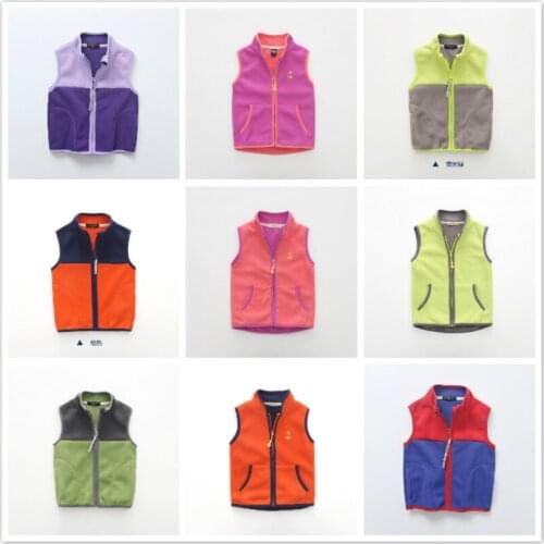 BBD Kids Vest Boys Girls Waistcoat Round Collar Thermal Top Infants Fleece Sleeveless Coats Children 3-7 Years Boutique Clothes