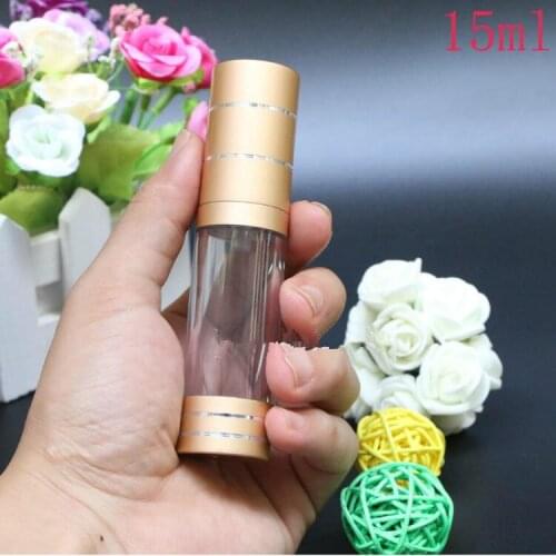 10pcs 15Ml Empty Airless Cosmetics Empty Bottle Pump Plastic Processing Convenient Travel Bottle Airless Vacuum Hot Sale