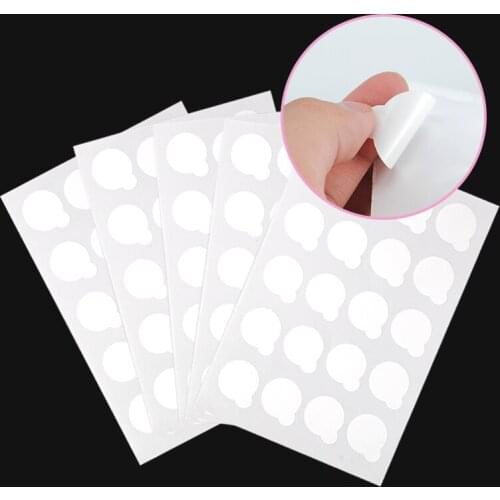 Wholesale Price 10Pcs Disposable Eyelash Glue Holder Pallet Paper 2.5cm Lash Extension Glue Pads Stand On EyeLashes Jade Stone