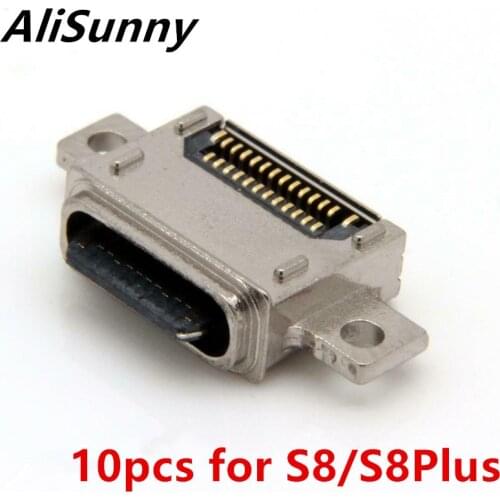 AliSunny 10pcs USB Port Dock Connector for SamSung Galaxy S8 Plus G950F G955F Type C DC Socket Charging Charger Plug Parts