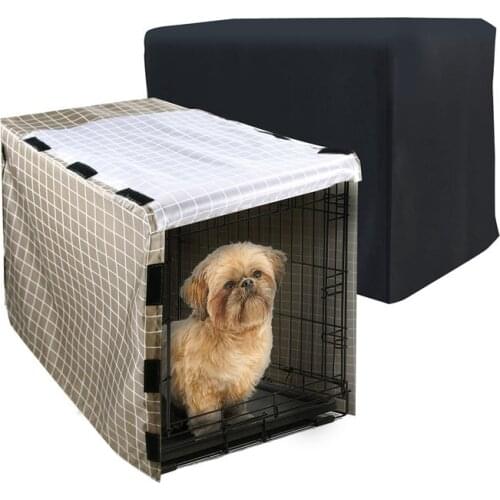 210D Oxford Dog Cage cover Anti-mosquito Cold and Warm Portable Pet Dog Cage Kennel Protective Cover Windproof and Waterproof