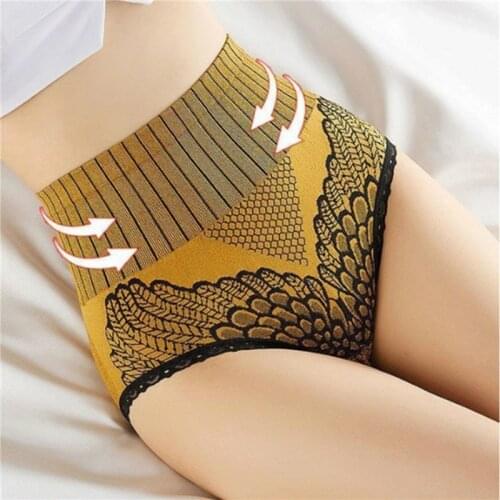 Seamless High Waist Body Shaper Women Lace Tummy Control Panties Butt Lifter Shaperwear Slimming Underwear 2021