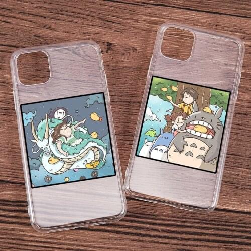 Japan Animation Totoro Phone Case for iPhone X XR XS 11 11Pro MAX 7 8 6 6S Plus 9 SE2020 Cute Cartoon Soft Shell Back Cover