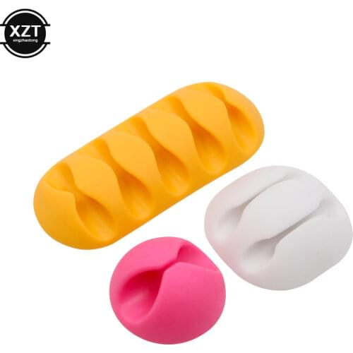 10Pcs/Bag Multipurpose Single Double Five holes Wire Cord Cable Clips Ties USB Charger Holder Organizer For any cable