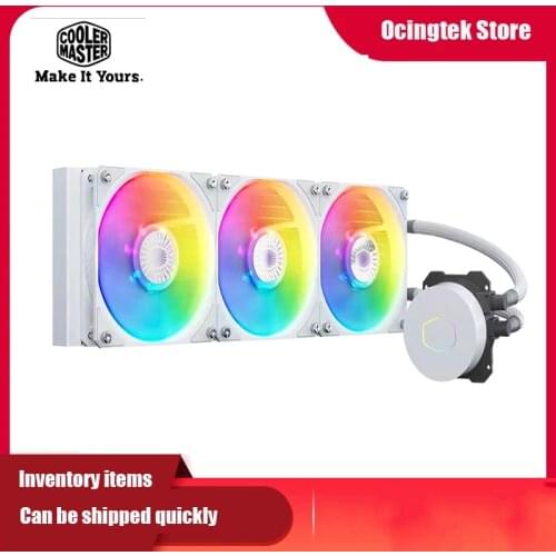 Cooler Master ML360L V2 ARGB WHITE EDITION Water Cooling Radiator 5V 3pin 12Cm Silent Cooling Fan For LGA1151 2066 AM4 FM2