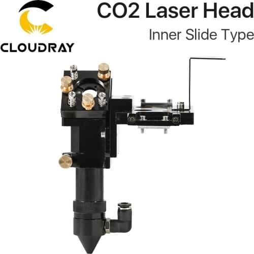 Cloudray Hot Selling CO2 Inner Slide Type CO2 Laser Head with Air Assist Nozzle for Inner Rail