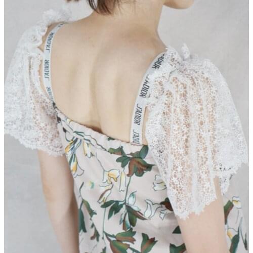 Fashion Apparel Accessories Spring Arm White soluble embroidery flowers Big sleeves shoulder cover sleeves Decorative pieces