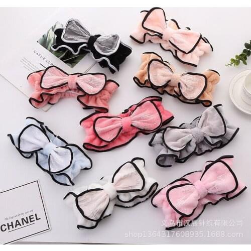 Korean Style Girl Hair Band New Bow Hair Accessories Cute Women Rabbit Ear Hair Band Coral Soft Decorate Fleece Casual Headdress