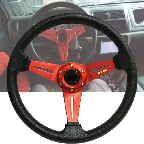 Car Sport Steering Wheel 14inch 345mm PU Drift Racing Steering Wheels Universal Multiple Colour With Logo