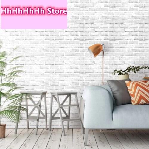 White/Grey Self Adhesive Contact Paper Peel And Stick Faux Brick Wallpaper Bathroom For Wall Home Decorative Wallpapers Sticker