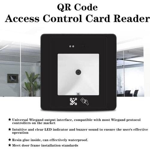 Smart QR Code Access Control Card Reader Fast Speed Recognize 2D Barcode Scanner Support WG, RS232/485,TCP/IP