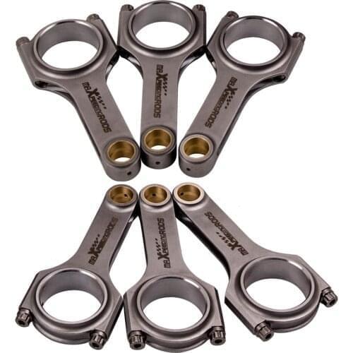 6x Connecting Rod Rods for Triumph TR5 TR250 GT6 TR6 late model Conrod 146.05mm +ARP2000 Bolts 800HP