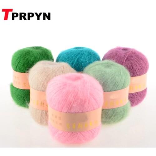 TPRPYN 1Pc=50g Soft Mohair Cashmere yarn for Knitting knit Wool lana crochet yarn plush yarn puffy thread DIY