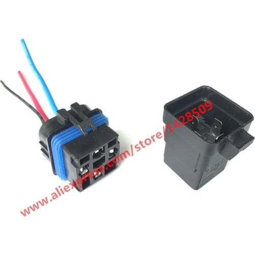 High Quality 4 pin Automobile relay 12v 40A with plug and 12cm wire harness automobile modification car relay waterproof